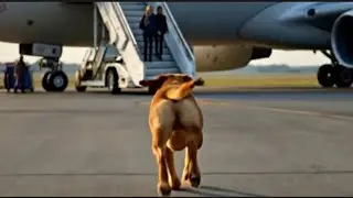 The Golden Retriever was abandoned in the airport by its owner,what will happen next will shock U 😳