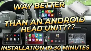 Беспроводная поддержка Apple CarPlay, Android Auto и зеркальное отображение экрана в Audi за 30 м...