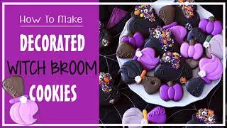 How To Make Decorated Witch's Broom Halloween Sugar Cookies