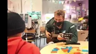Austin Butler Playing Guitar at LA children's hospital March 29th 2023