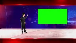 Dynamic Real Studio with Desk and Green Screen in 4K Template | FREE TO USE | iforEdits