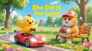 Pizza-Delivering Cat Buys Toy for Her Chick 🐥🍕 | Heartwarming Cartoon &lrm; #cartoon #cat
