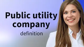 Public utility company &bull; what is PUBLIC UTILITY COMPANY definition