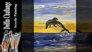 Paint #withme Dolphin Acrylic painting Lesson