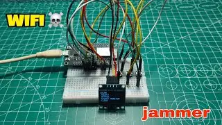 Wifi jammer ☠️ / how to do wifi jammer using node mcu, OLED display 