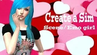 Sims 2 Create A Sim: emo/scene girl