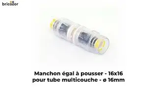 VID&Eacute;O 360&deg; - Manchon &eacute;gal &agrave; pousser pour tubes multicouches - PPSU MULTITUBO