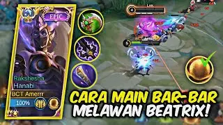 CARA MAIN BAR-BAR MELAWAN BEATRIX! MUSUH AUTO PANIK - BEST BUILD HANABI TERBARU ~ MLBB