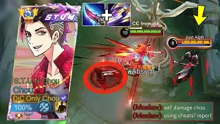 SUPREME CHOU BEST BUILD FOR ONE SHOT (Insane Cc Immune) | Mlbb Chou Stun Skin Freestyle 2025 