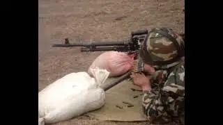 Nepalese Army MMG firing