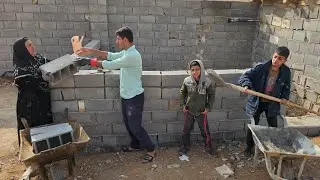 Completing New Room Wall with Cement Blocks 🧱 | Clearing Bothersome Stones from House Yard👨&zwj;👩&zwj;👧&zwj;👦