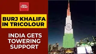 #StayStrongIndia: Burj Khalifa Lights Up With Tricolour To Support India's Covid Battle