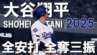 大谷翔平 2025 全安打全奪三振