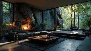 Warm Cozy Cabin Jazz | Fireplace Morning Relaxation & Chill Jazz Music