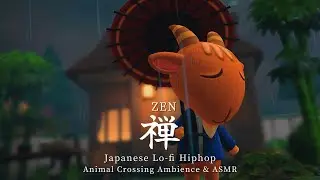 【あつ森BGM】雷雨と霧の和の庭 - 禅の空間🍃 / 和風 Lo-fi Hip hop , 日本風 chill hop playlist🎧作業用BGM - アンビエント ASMR 雨の音 / 雷雨☔⚡