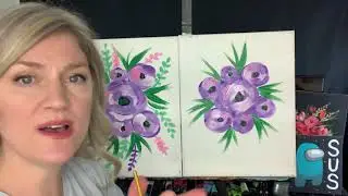 Creative Clinic Center - Easy Floral Painting - Senior Living Art Classes