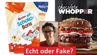 Schoko-Bons White mit wei&szlig;er Schokolade vs Chocolate Whopper von Burger King - Alles ECHT?