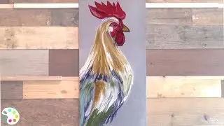 How To Paint a Rooster | Acrylic Painting Tutorial