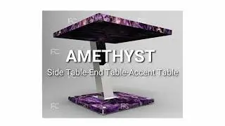 Amethyst side Table-Coffee Table Made By Amethyst Natural Stones