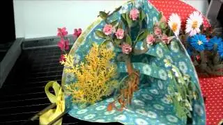 Floral Carousel pop-up card