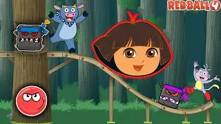 Red Ball 4 vs Dora vs Chicken Boss New Fight
