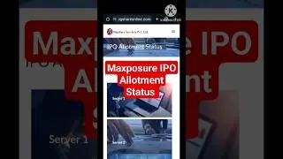 Maxposure IPO Allotment Status | #ipoalert #stockmarket
