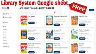 how Make an Library Management System Website with Google Sheet & App Script #coding  #library #free