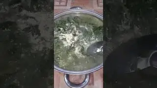 cooking cassava leaf rendang is not rancid, not bitter, delicious!!