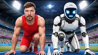 Mr Beast Fan .. Man vs Fastest Robot 