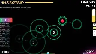 [8.91⭐] 404 AimNotFound | yst - the lost dedicated [jump] 91.34% 4x100 | 2nd A rank {#12 💖 60❌} osu!