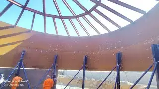 18MT double action hydrolic tank jack system installation lifting process work site UAE 🇧🇬