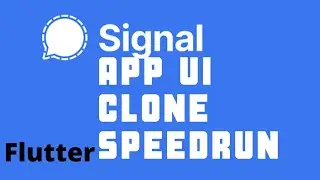 #flutter Signal Chat App UI Clone | Speed run