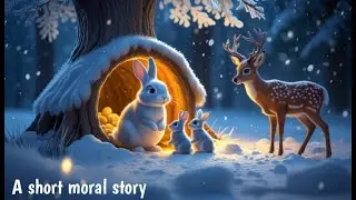 Mama rabbit saves a deer in stormy weather | نیکی کر، دریا میں ڈال | Urdu Moral Story | Learn Urdu