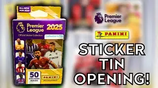 NEW STICKER COLLECTOR POCKET TIN! | PANINI PREMIER LEAGUE STICKERS 2025 | 10 PACK OPENING