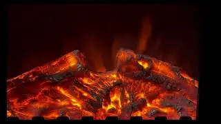 #Fireplace 2 hours 4k Cosy Display  continously #ambience #cosy #fire #kitchen #tv #ai logs fire 