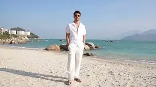 Men's Casual Pants & White Shirts | Summer Beach Outfit | Coofandy