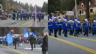 The Rim of the World High School Marching Scots at the 2018 Blue Jay Christmas Parade