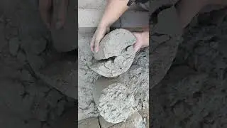 dusty cement #asmrcommunity #crunchycrumbles #potteryclay #satisfying