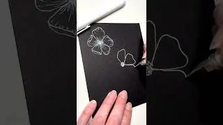 Comparing White Pens.  Drawing a flower with the Papermate Ink Joy and uniball gel impact signo 🤍