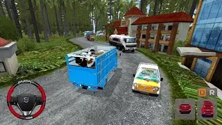 Animal Transport Truck | Indian Traffic Hill Off-road Driving Gameplay 😱 | Bus Simulator Indonesia 