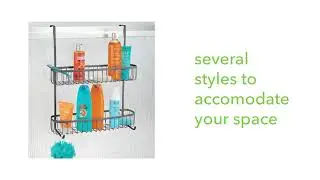 Hanging Metal Bathroom Tub/Shower Caddy - mDesign