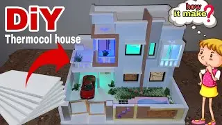 How to build a thermocol house | Beautiful DIY thermocol house | beautiful modern house design 