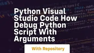 Python visual studio code how debug python script with arguments