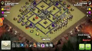 How to get 3 stars on TH9 maxed square base