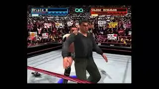 WWF Smackdown - PS1 Gameplay - Triple H vs Shane McMahon - I Quit Match