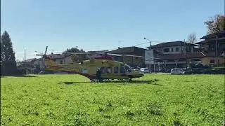 Elisoccorso in azione a Cocquio Trevisago