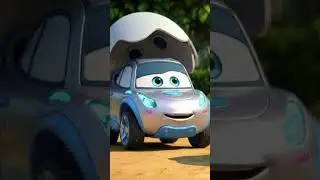 Luno is Born! ✨ Baby Car&rsquo;s First Beep | Calm 3D Shorts #3dcaranimation