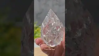 Clear Quartz△Facet cut Egg⑥