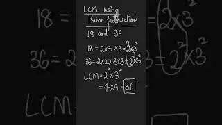 finding the LCM using prime factorization method