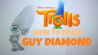How to Draw Guy Diamond from Trolls Movie | HDE